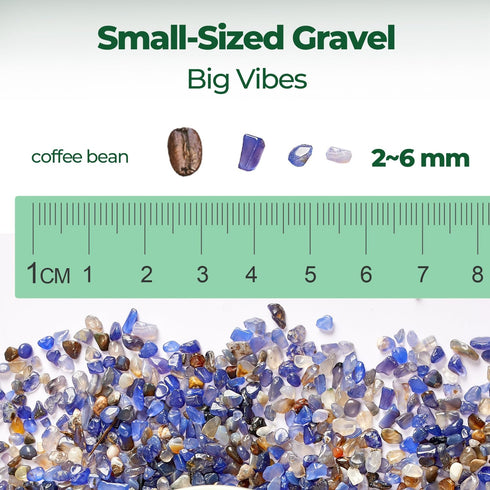 T4U 1LB Crystal Chips Tumbled Polished Natural Agate Gravel Stones - Decorative Pebbles Bulk, Mini Polished Rocks