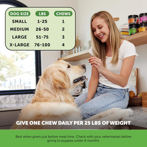 Probiotics for Dogs for Occasional Diarrhea & Bowel Support, Digestive Enzymes with Prebiotics for Gut Health, Immunity
