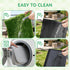 Puffluv Tray,16"x20" 2 Dog Grass Pad with Dog Litter Box, Artificial Turf Potty System with Reusable Grass Patches +