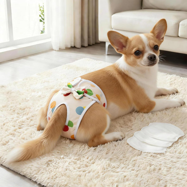HGJLM Reusable Dog Diapers Female Washable Premium Doggie Diaper for Dogs Paired with