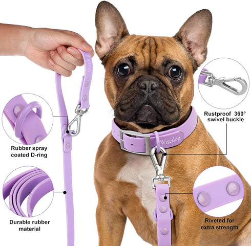 Waterproof Dog Leash for Medium Large Dogs, Standard with 2 Hooks, Adjustable Lengths for Safety, Durable Odor Proof