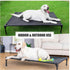Elevated Dog Bed for Large Dogs, Heavy Duty Cot, Fits Up to 150 LBs, Washable Mesh, Black
