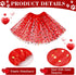 6 Pcs Valentine's Day Dog Costume Set, Including 2 Pcs Red Heart Headband, 2 Pcs Buffalo Plaid Bandana
