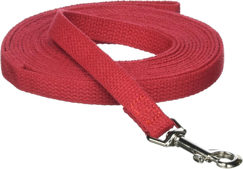 Cotton Dog Training Lead for Dogs, 15', Red