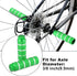 X AUTOHAUX 4pcs Aluminum Alloy Rear Foot Pegs, Universal Green Footrests for BMX MTB Bike Fit 3/8 Inch Axles