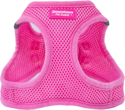 Downtown Pet Supply Step in Dog Harness for Small Dogs | Adjustable No Pull Harness, Pink with Padded Mesh Fabric