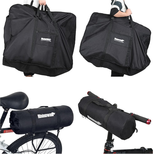 Rhinowalk 20/26inch Folding Bike Bag, Waterproof Bicycle Travel Case for Outdoors Bike Transport