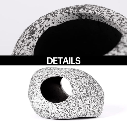 3 Pieces Rock Aquarium Decorations, Stackable Cave Decor, Betta Fish Tank Accessories Hideout