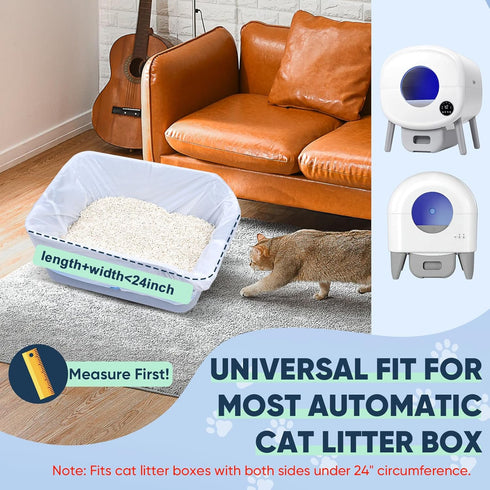 NXPPYY 160 Count 25.98" 11.81" Cat Litter Box Liners Compatible with Cumrige & Fsitego & Fumoi Self Cleaning Litter
