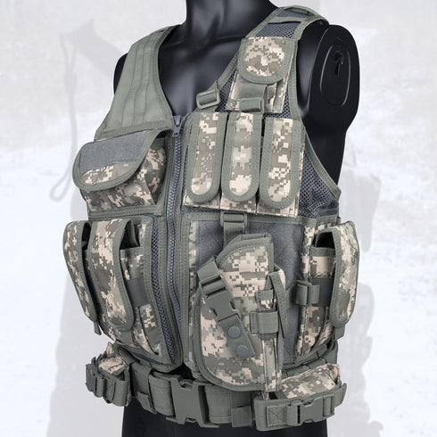YAKEDA Adjustable Fit Tactical Outdoor CS Game Vest for Adults