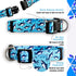 Native Pup Cute Animal Dog Collar, Adjustable Size Shark Pattern for Girl or Boy Dogs, Durable Nylon (Large, Sharks)