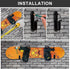 Horizontal Snowboard Wall Mount Clips, Snowboard Display Stand for Room and Garage