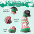 Dog Christmas Sweater for Small Medium Dogs, Knitted Soft Warm Holiday Clothes with Cute Bear Striped Design (XL, Green