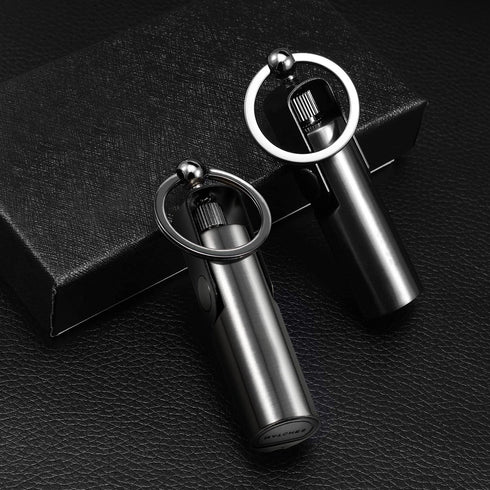 SOMGEM Permanent Match Keychain 2 Pack - Kerosene Refillable Waterproof Flint Fire Starter