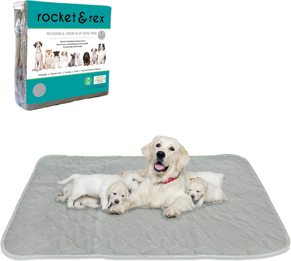 rocket & rex Premium XL Non-Slip Washable Pee Pad for Dogs, Waterproof