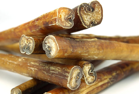 BRUTUS & BARNABY Jumbo Bully Sticks for Large Dogs - (3-Pack) No Hormones Added, Grain Free, 12" Thick Bully Bones