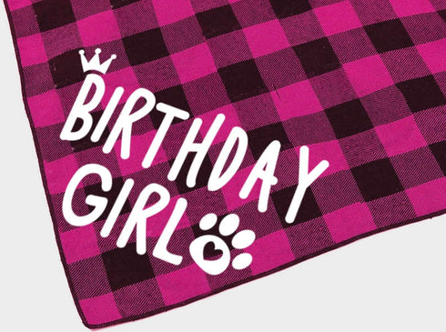Birthday Girl Dog Bandana