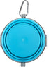Loving Pets Bella Roma Collapsible Dog Bowls, Silicone Foldable Bowl, Puppy Essentials for Home & Travel, Blue, Small