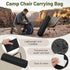 Nogeqi 80x20cm/31.5x7.87in Camping Chair Bag Replacement, Black Portable Folding Chair Bag with Shoulder Strap