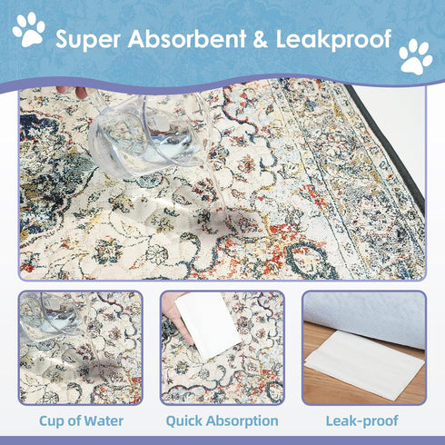 SCLOSE 2 Pack, 48" 48" Washable Pee Pads for Dogs Large x Reusable Puppy Pads Waterproof Dog Rugs, Super Absorbent