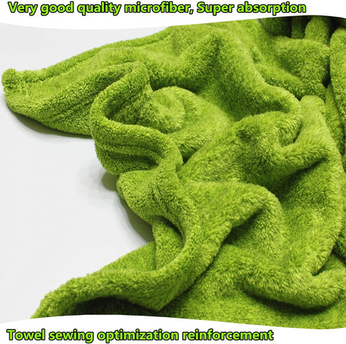Extra Large Dog Towels, Super Absorbent Soft Microfiber Pet Bath Grooming Towel for Dogs and Cats (XL-55" * 36", Green)
