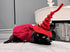 Pet Wizard Hat Handmade Cat Witch Hat Halloween Pet Costume Headwear Accessories Wizard Hat for Cat Small Dog Knitted Hat with Beads for Pet (Red)