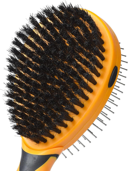 Wags & Wiggles Double Sided Dog Brush - Efficient Grooming for Long or Short Haired Dogs & Cats, Shedding Brush &