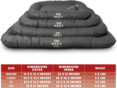 Replacement Cover ONLY for The Dog's Bed, Washable Quality Oxford Fabric, XXL 53” x 37”