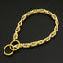 12MM Heavy Duty Slip Dog Collars for Dogs, Byzantine Chain Metal, Stainless Steel, Gold (14"-30") (26)