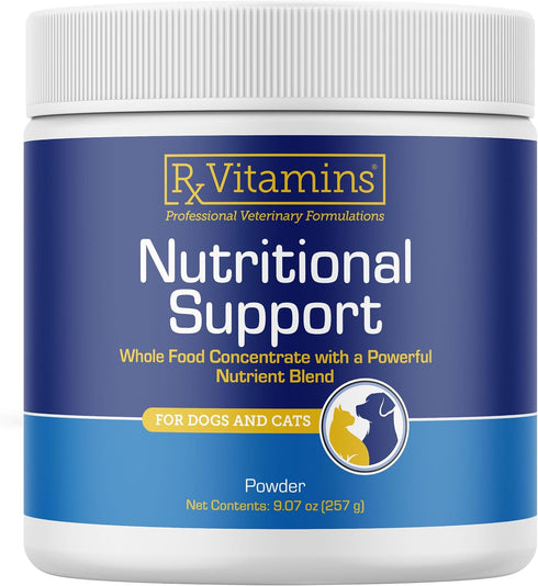 Rx Vitamins Nutritional Support - Omega 3 for Dogs and Cats, Biotin, Vitamin E, Kelp Powder, Milk Thistle, Spirulina