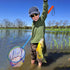PLUSINNO Kids Fishing Net, Telescopic Lightweight Landing Net with Aluminum Pole Handle and Nylon Mesh for Outdoor