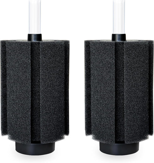 100-120 Gal Large Aquarium Sponge Filter with Air Stone, 2 Pack Quiet Filters for Betta and Shrimp
