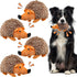 Funtery 4 Pcs Hedgehog Squeaky Dog Toy, Soft Animal Plush Hedgehog Chew Toy for Aggressive Chewers, 7.87 Inches