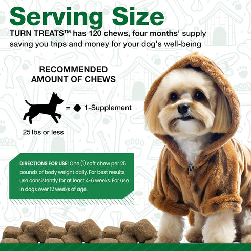 Green Grass Dog Chews - 120 Turf Treats Repair, Veterinarian Formulated Dog Urine Neutralizer for Lawn Protection