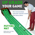 TiwisiTe Putting Green Indoor, Putting Mat with Automatic Ball Return - Solid Wood Structure No Humping, Suitable