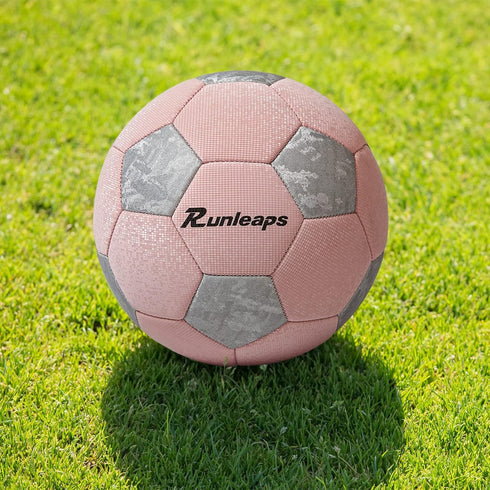 Runleaps Youth Soccer Balls, Size 5 Classic Thicker PU Balls for Young Teens, Children, Boys, Girls, Indoor Outdoor