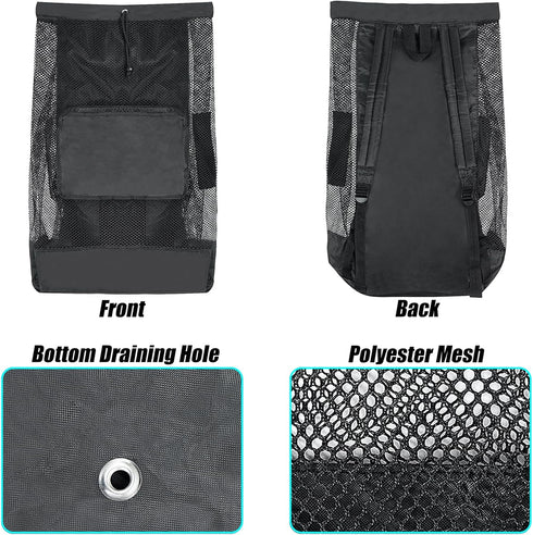 Luwint Extra Large Mesh Dive Bag - Oversized Scuba Gear Backpack for Snorkeling and Water Sports