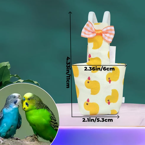 Magnoloran 5 Pcs Bird Diapers Bird Harness Flight Suits Diapers Reusable Parrot Nappy with Waterproof Inner Layer