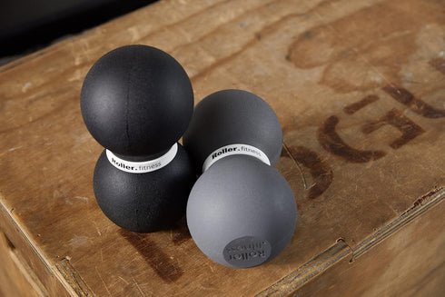 Roller Fitness 8-Inch Fitness Infinity Roller, Peanut Foam Massage Ball, Large Double Exercise Roller (Gray - Standard)