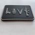 uuKen Tactical Gear Love Symbol Sign Tactical PVC Patch with Hook Fastener Backing (Black and Grey)