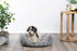 Modern Threads Luxury Dog Bed - Oxford Printed Plush Cuddler for Small to Medium Dogs, Machine Washable, Anza, Grey