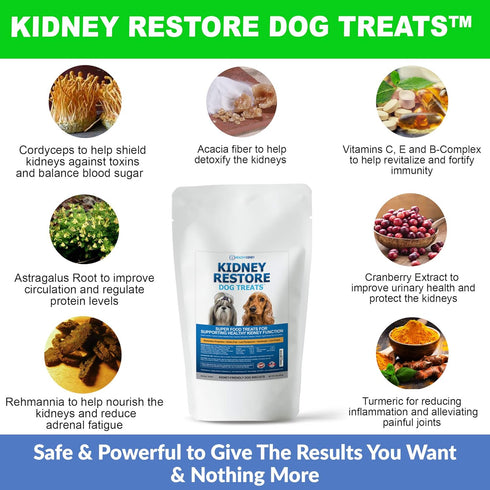 Kidney Restore Bacon Dog Treats, 8oz for Petite Dogs, Low Protein for Kidney Support