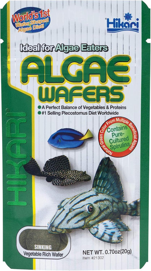 Hikari Algae Wafers for Pets; 0.70-Ounce