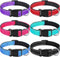 6 Pcs Reflective Dog Collar, Soft Padded Breathable Nylon Adjustable Puppy Collar with Safety Locking Buckle (Fresh