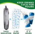 Golf Cooler Bag with 2 Ice Packs - Insulated Sleeve Holds 6 Beer Cans or 2 Wine Bottles, Fits in Golf Bags