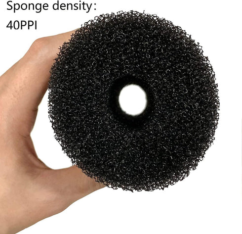 Xiaoyztan 6Pcs Aquarium Pre-Filter Sponges, 6.0 x 2.5 Inch Foam Filter Cartridges with 0.8" Hole Diameter (Blue & Black)