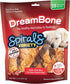 Spirals Variety Pack, No-Rawhide Chews for Dogs, 18 Spiral Chews by Dreambone