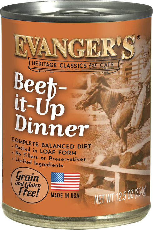 Evanger's Heritage Classics Beef It Up Dinner for Cats, 12, 12.5 oz cans