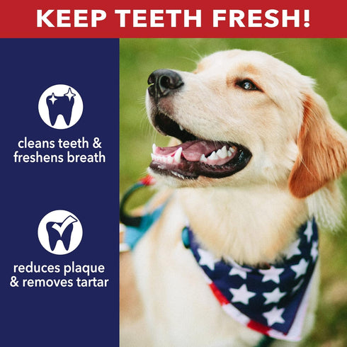 Pet Factory 100% Made in USA Beefhide Dog Chew Treats, 7" Rolls, 4 Count