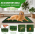 4-Layer 35.4"x23.6") FURWAY Dog Grass Pad with Tray Artificial Grass Puppy Pee Pad for Dogs, Reusable Training Potty